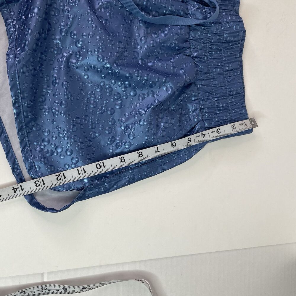 New Zyia Active Shorts, Large, Blue, Drawstring, 2” Inseam, Running, Water Drops - Picture 10 of 11